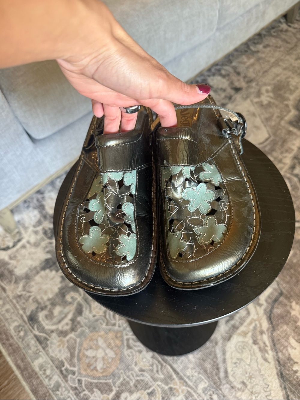 Algeria Metallic Bronze Floral Cutout Slingback Sandals EU 40 SZ 8